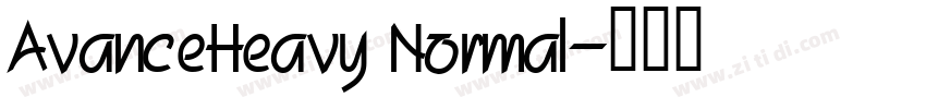 AvanceHeavy Normal字体转换